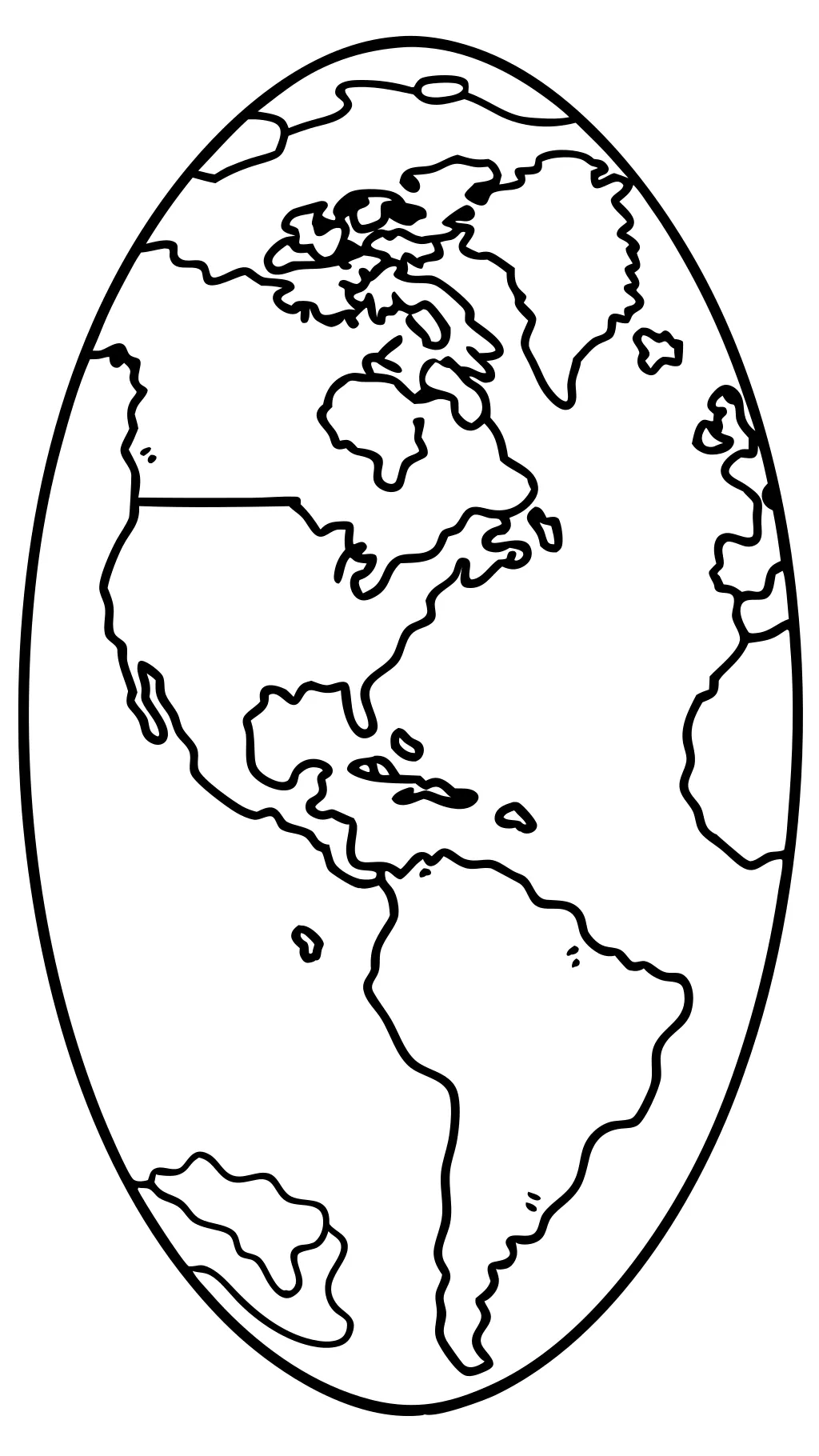 coloriage de carte du monde avec les pays